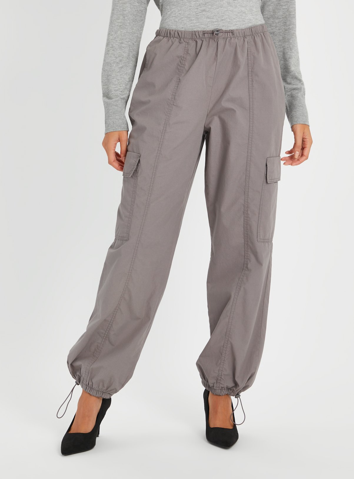 Light Grey Parachute Trousers  12 - Image 1 thumbnail